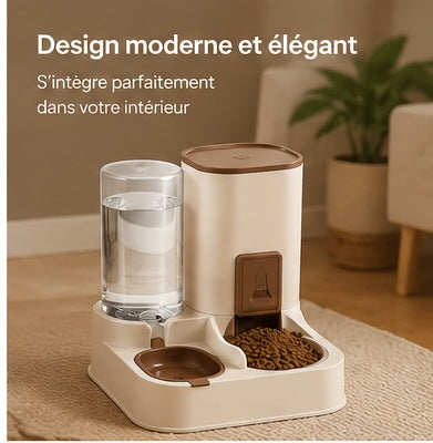 PatteApouf - Distributeur de croquettes et d'eau pour chien et chat