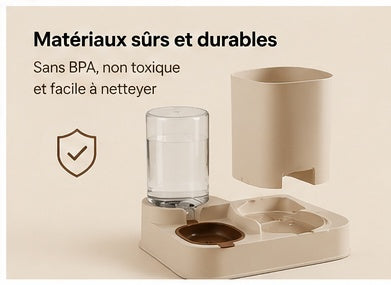 PatteApouf - Distributeur de croquettes et d'eau pour chien et chat